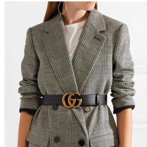 GUCCI GG logo leather belt size 90/ 36 - Picture 2 of 4